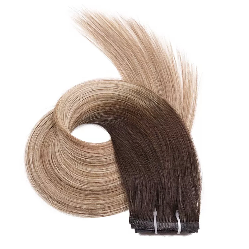 Hot Selling Flat Weft 12A Grade 100% Virgin Remy Hair Flat Weft Hair Extensions